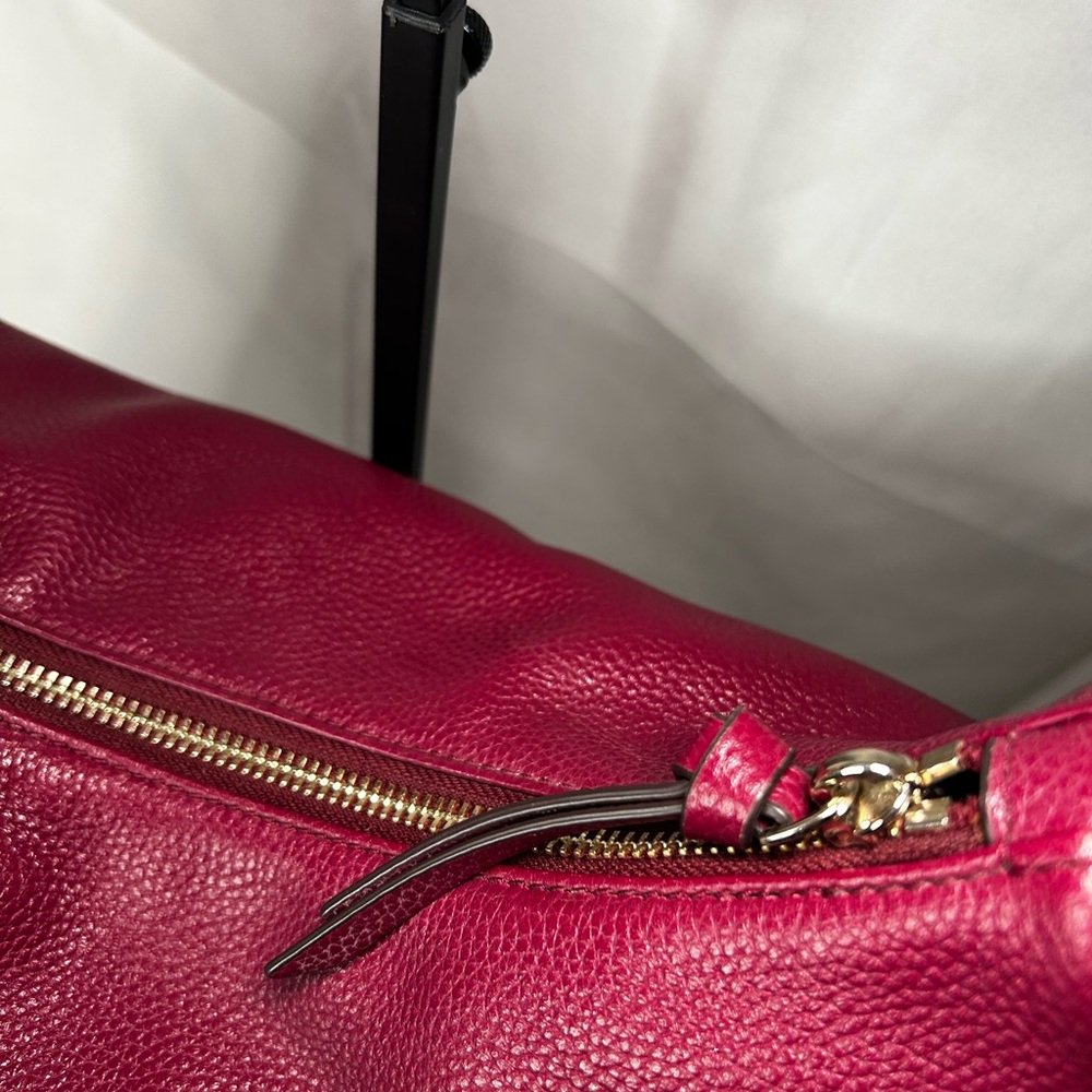 🎄🎄Kate Spade Burgundy Leather Hobo Shoulder Bag - Picture 5 of 8